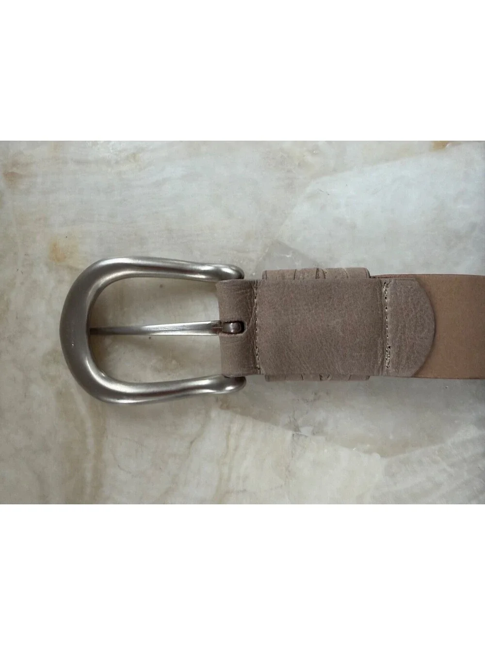 Streets Ahead Taupe Leather Belt Size M 39